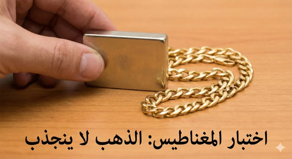 كيفية فحص الذهب المغشوش في المنزل (3 طرق عملية تضمن الأمان وكشف الغش بسهولة) 5 كيفية فحص الذهب المغشوش في المنزل